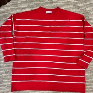 Discount Divas women’s Red/white striped sweater - size medium